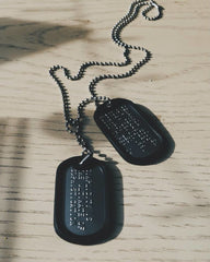 Hand-Embossed Stainless Steel Dog Tag