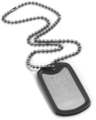Hand-Embossed Stainless Steel Dog Tag