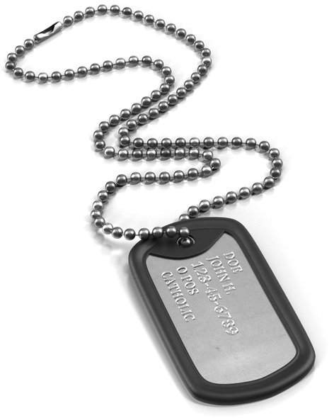 Hand-Embossed Stainless Steel Dog Tag
